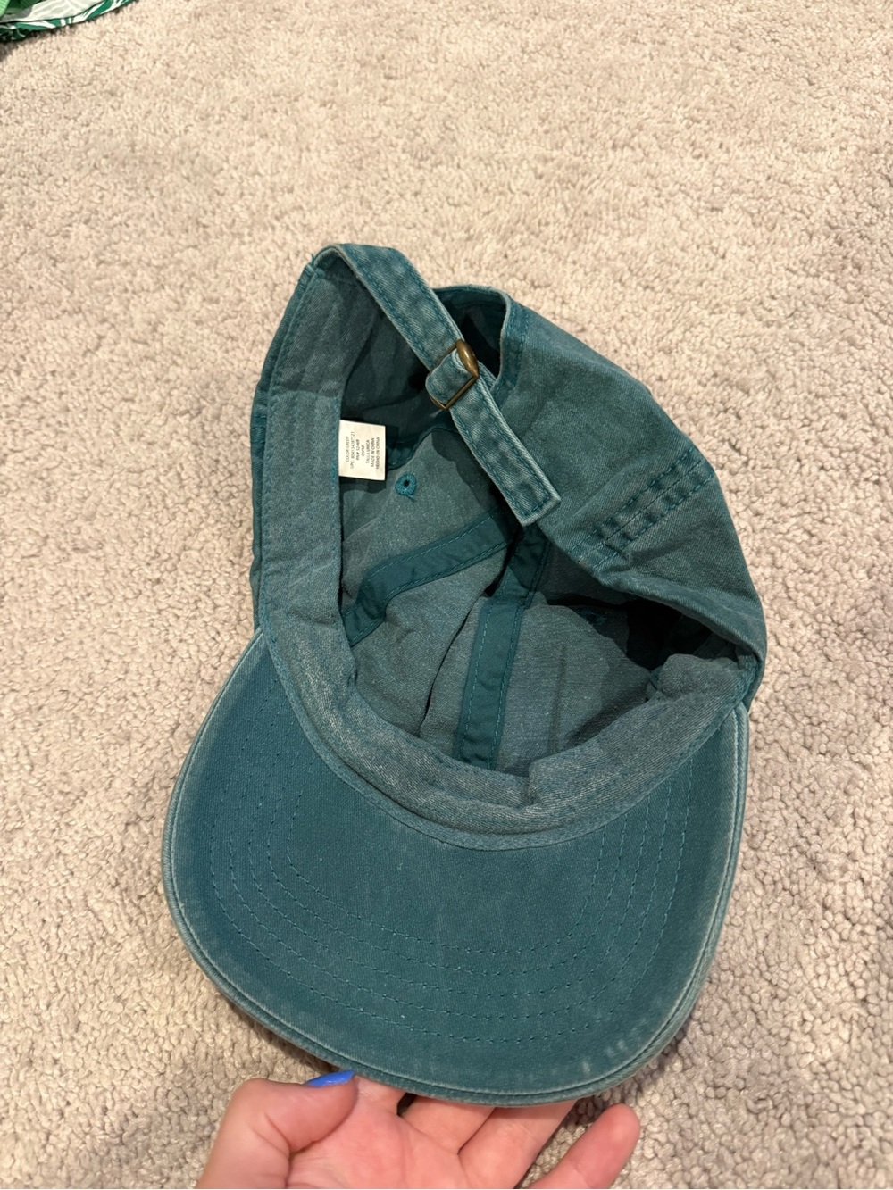 Blue green hat - Picture 2 of 4